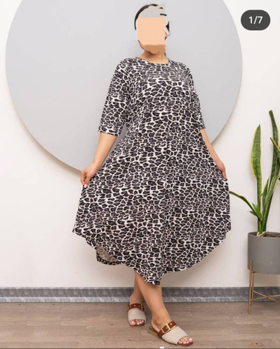 پیراهن کلوش پلنگی