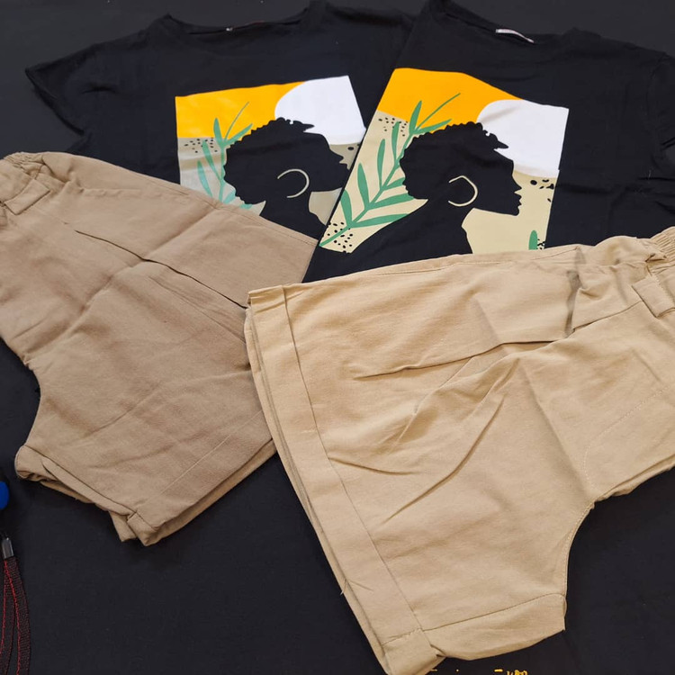 تیشرت و شورتک با طرح دختر آفریقایی