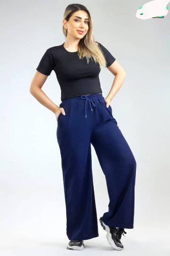 شلوار بگ کتان الیاف طبیعی