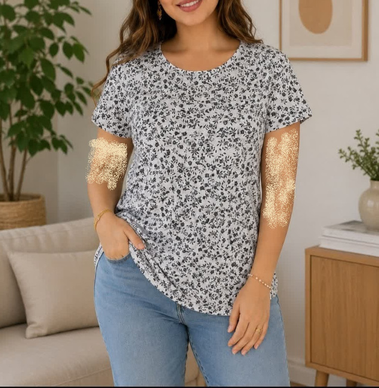 تیشرت زنانه ظریف وارداتی |سایز بندی (از سایز 38 تا سایز 50)| خنک،ظریف و راحتی روزانه با استایلی خاص